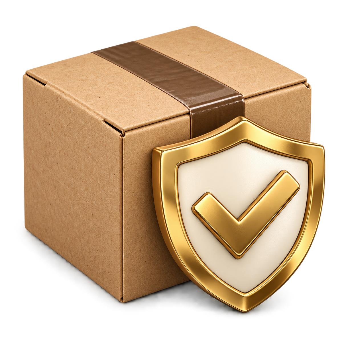 Versandschutz – Paket mit Schutzschild