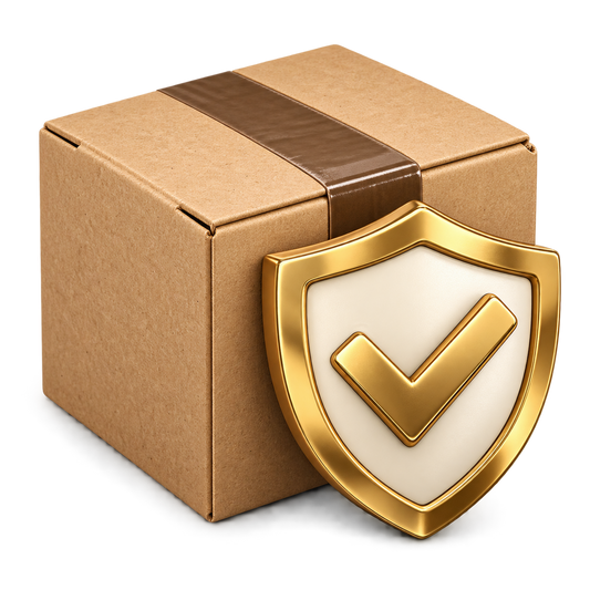 Versandschutz – Paket mit Schutzschild